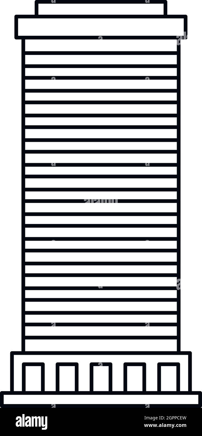 Spalte Symbol, Umriss-Stil Stock Vektor