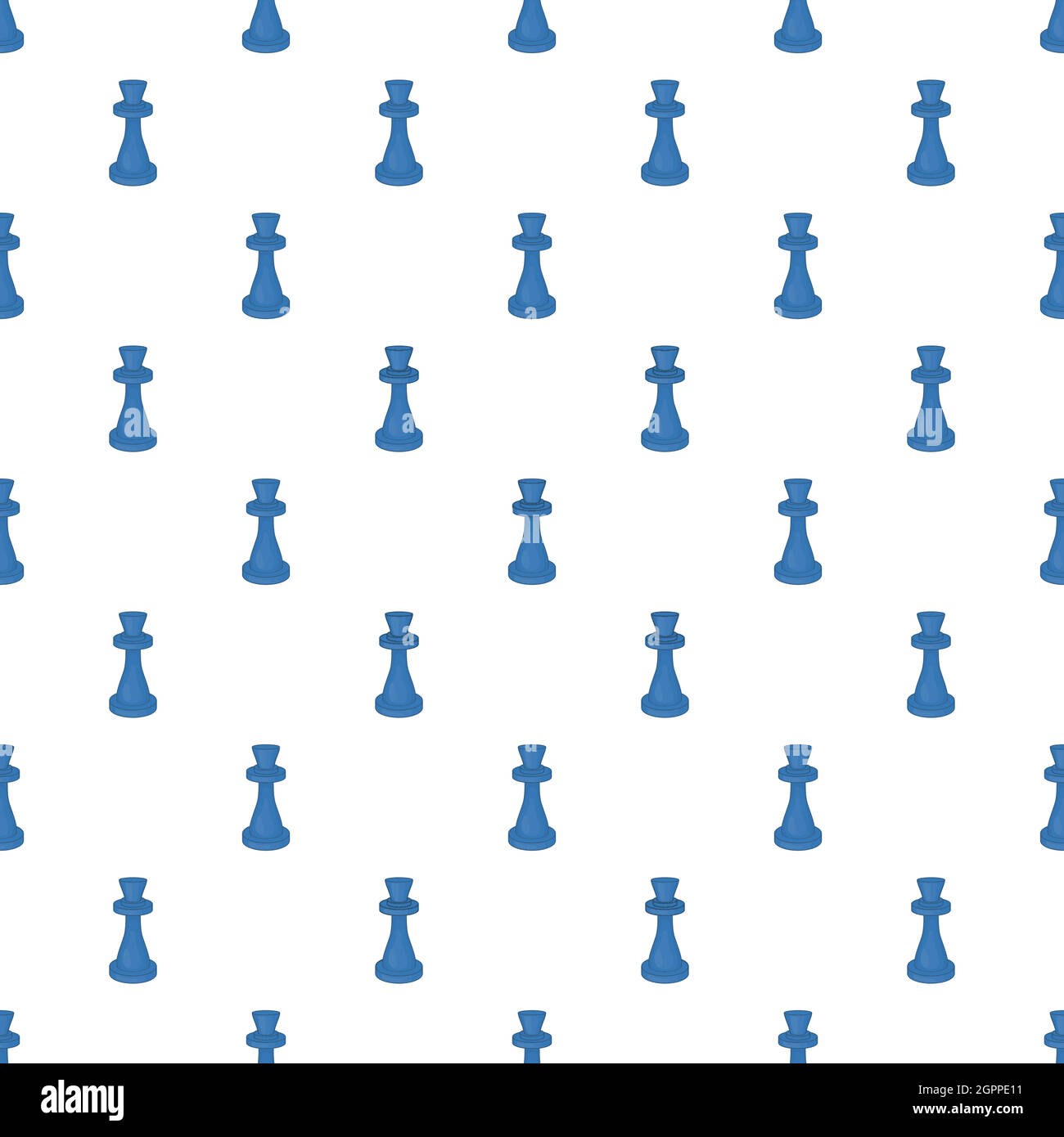 Schach König Muster, Cartoon-Stil Stock Vektor