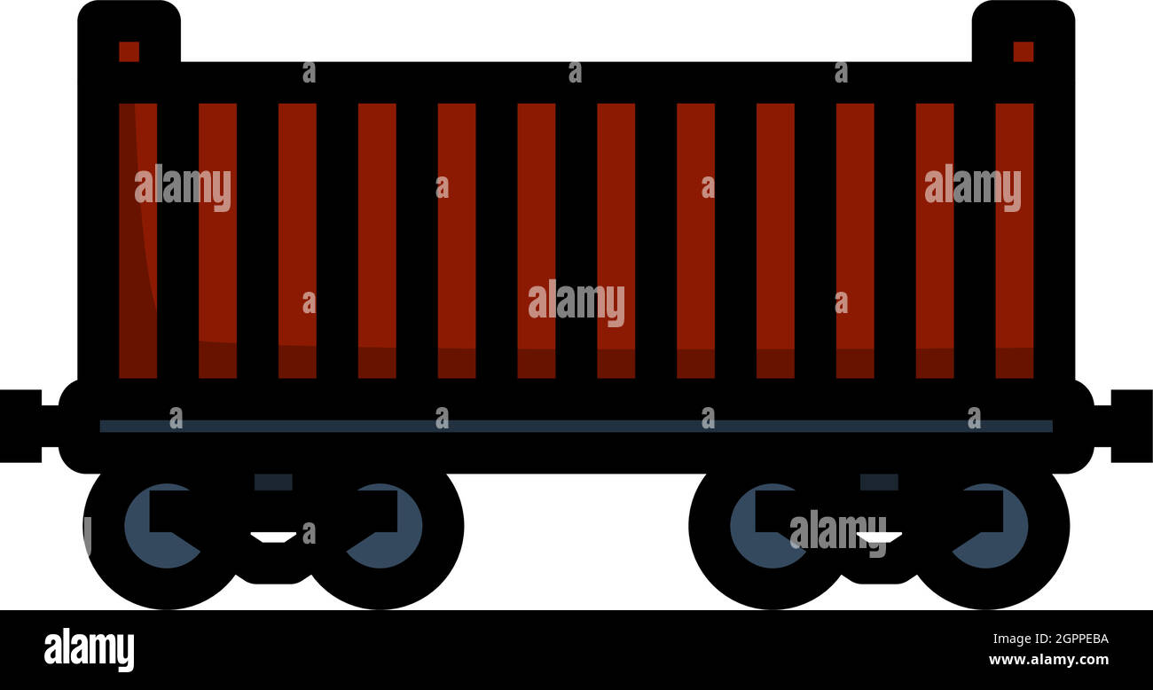 Symbol Für Den Container „Railway Cargo“ Stock Vektor