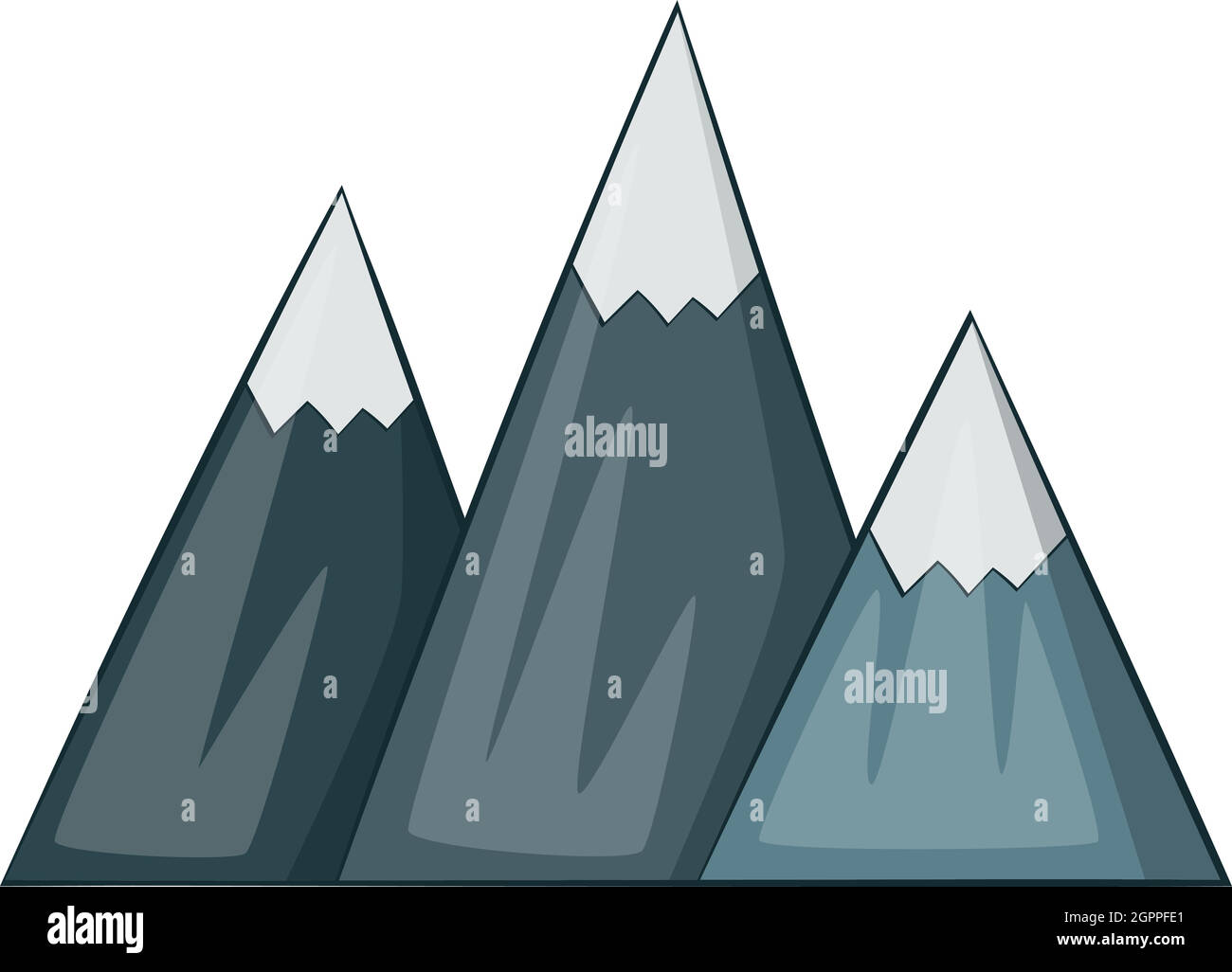 Berg-Symbol, Cartoon-Stil Stock Vektor