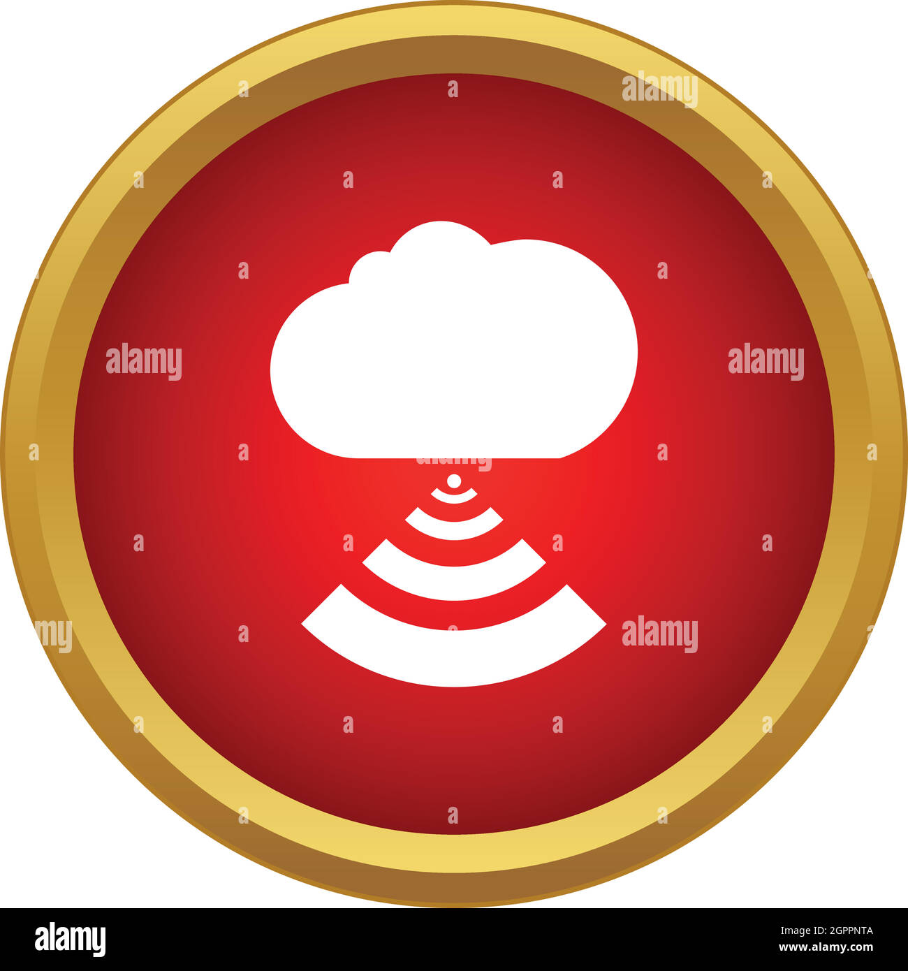 Cloud-computing-Technologie mit wi-Fi-Zeichen-Symbol Stock Vektor