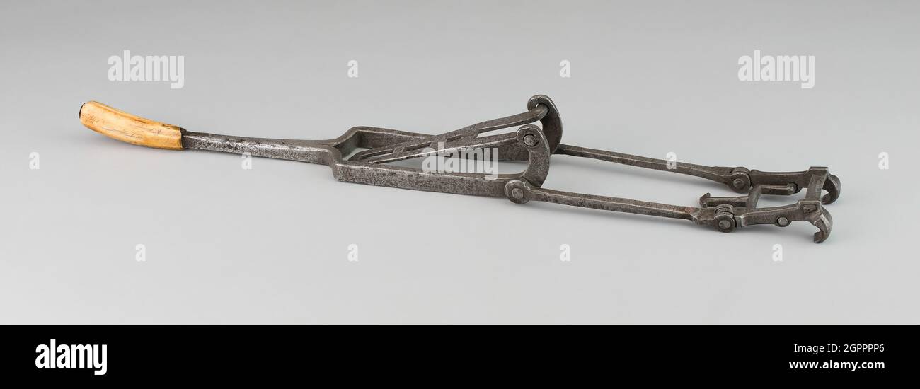 Ziegenfußschlüssel für eine Armbrust, Europa, Anfang des 16. Jahrhunderts. Stockfoto