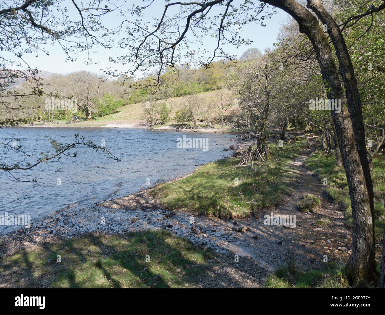 Der West Highland Way am Ostufer von Loch Lomond, Southern Highlands of Scotland. Stockfoto