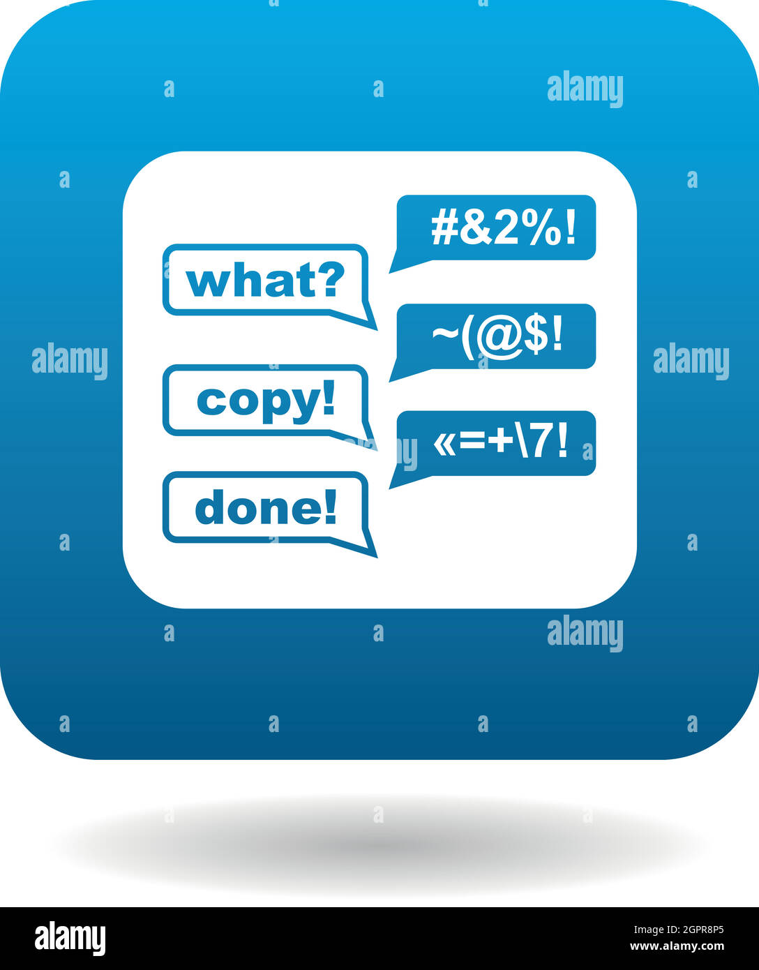 Beratung Online-Symbol, flachen Stil Stock Vektor