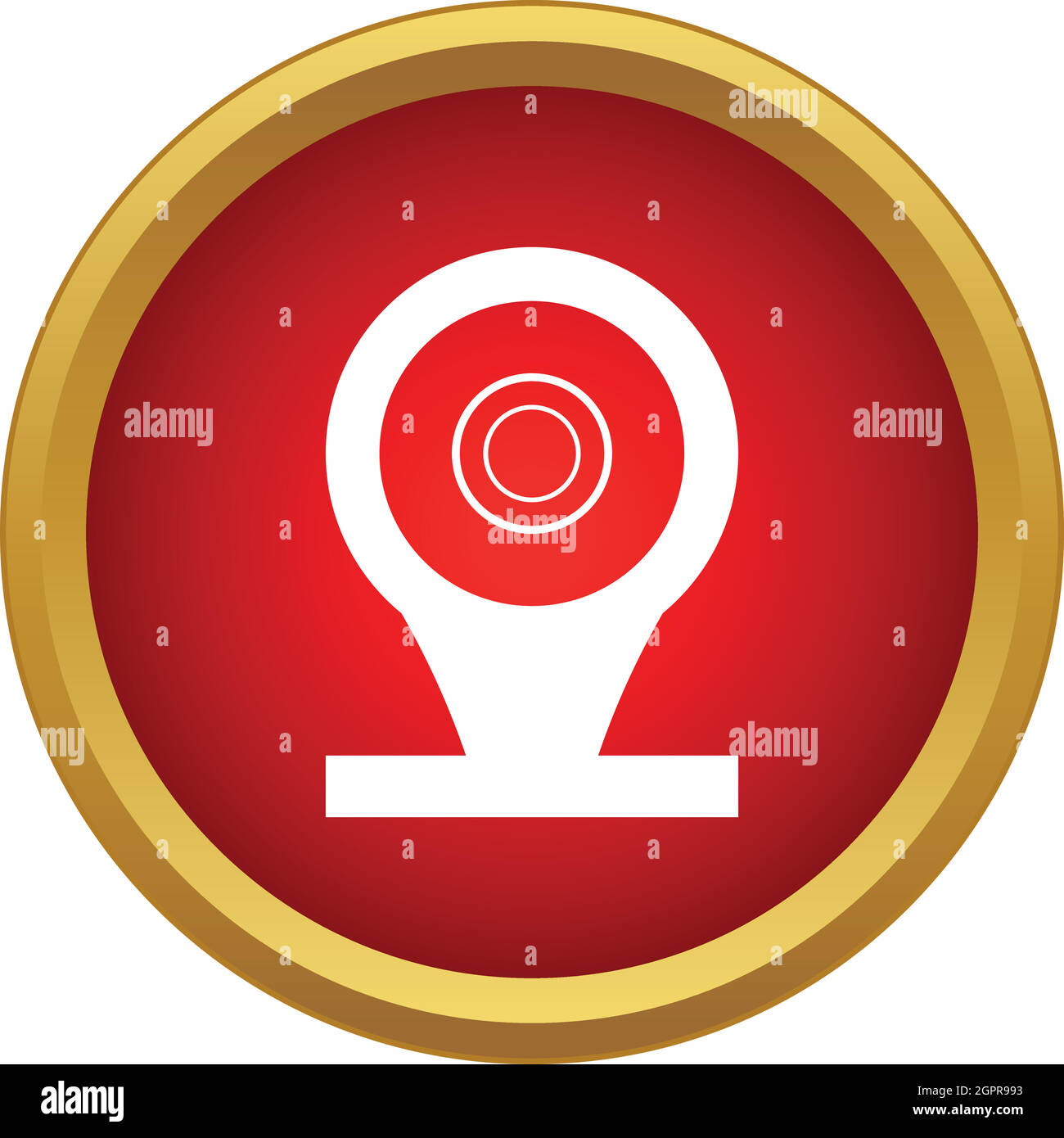 Lage-Pin-Symbol im einfachen Stil Stock Vektor