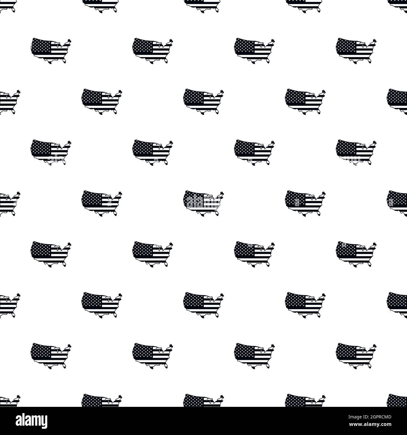 USA Kartenmuster, einfacher Stil Stock Vektor
