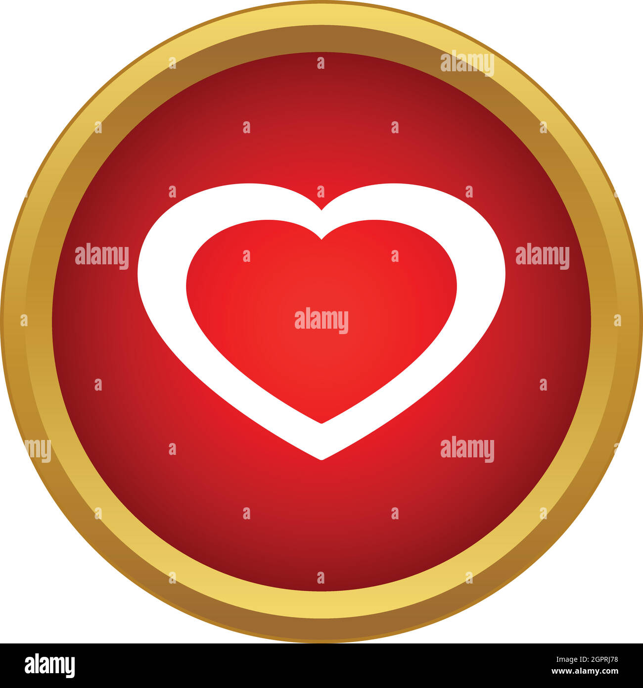 Gesundes Herz-Symbol, einfachen Stil Stock Vektor