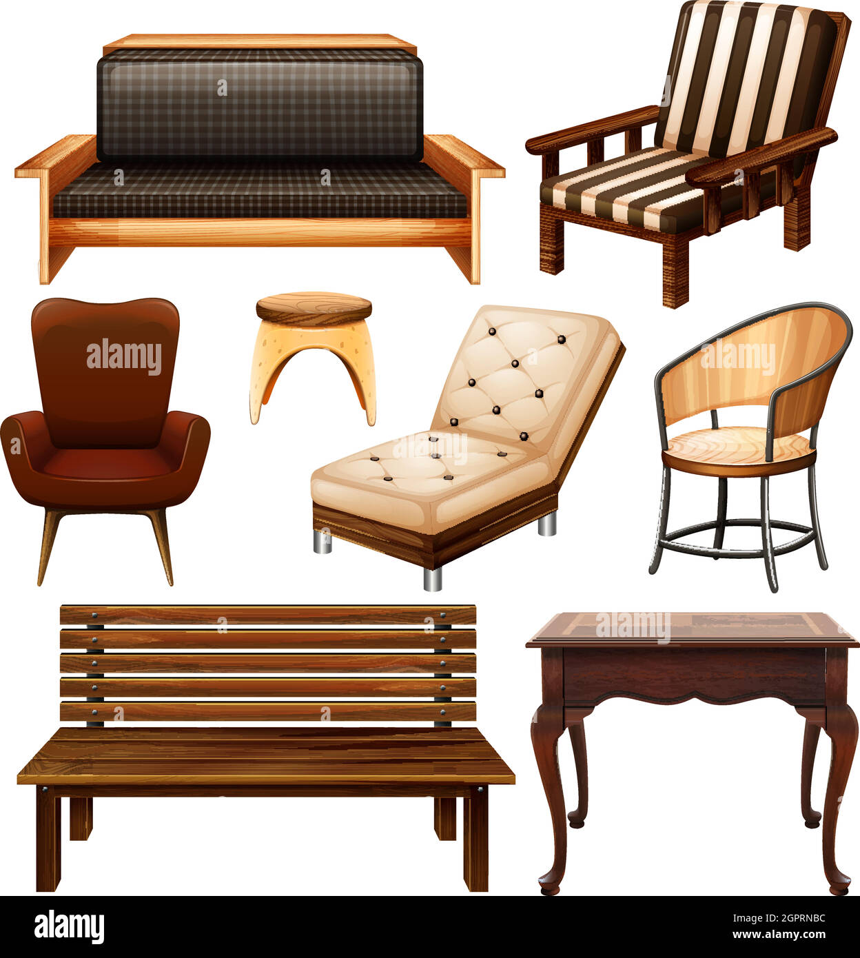 Stühle und Tisch Stock Vektor