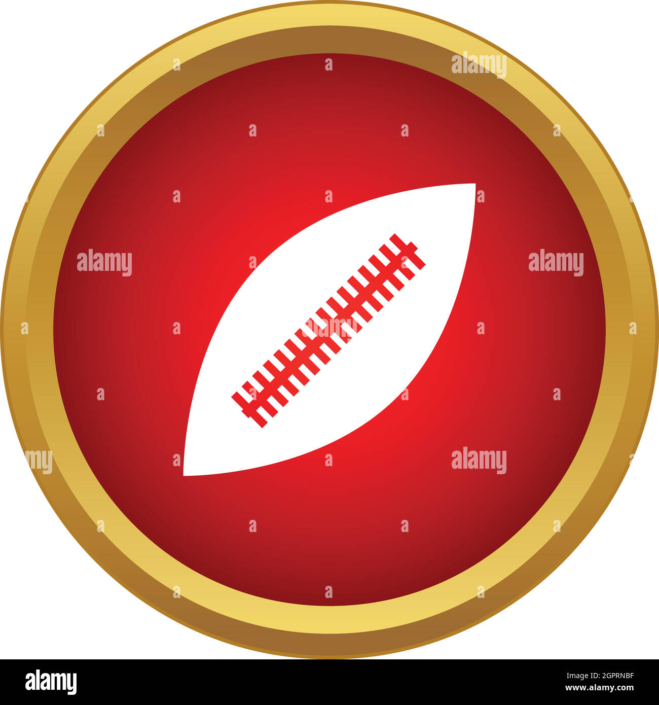 Professionelle Rugby-Ball Symbol, einfachen Stil Stock Vektor