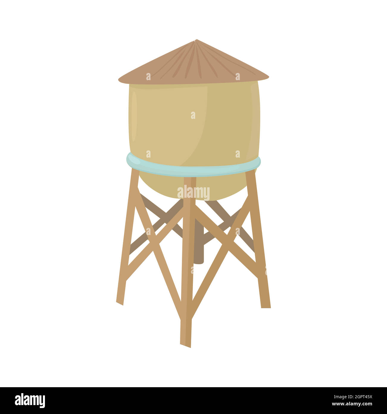 Wasserturm-Symbol im Cartoon-Stil Stock Vektor