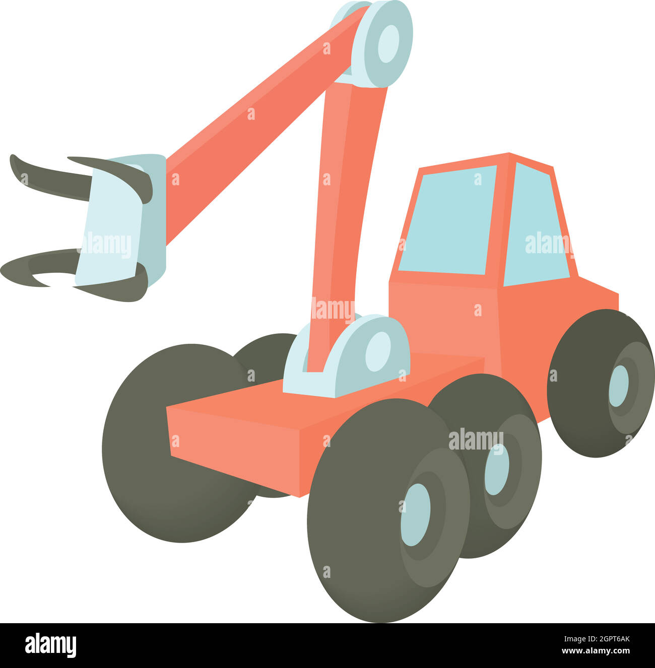 Forstwirtschaft-Harvester-Symbol im Cartoon-Stil Stock Vektor