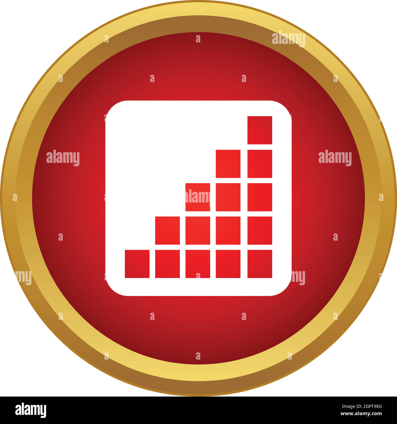 Wachstum-Grafik-Symbol im einfachen Stil Stock Vektor