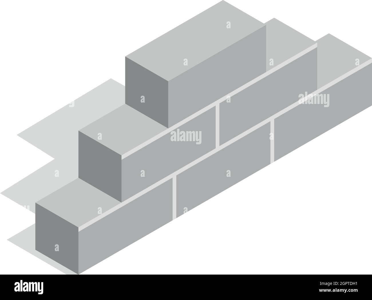 Mauerwerk-Symbol, isometrischen 3d Stil Stock Vektor