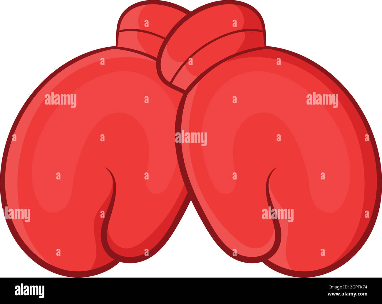Rote Boxhandschuhe Symbol, Cartoon-Stil Stock Vektor