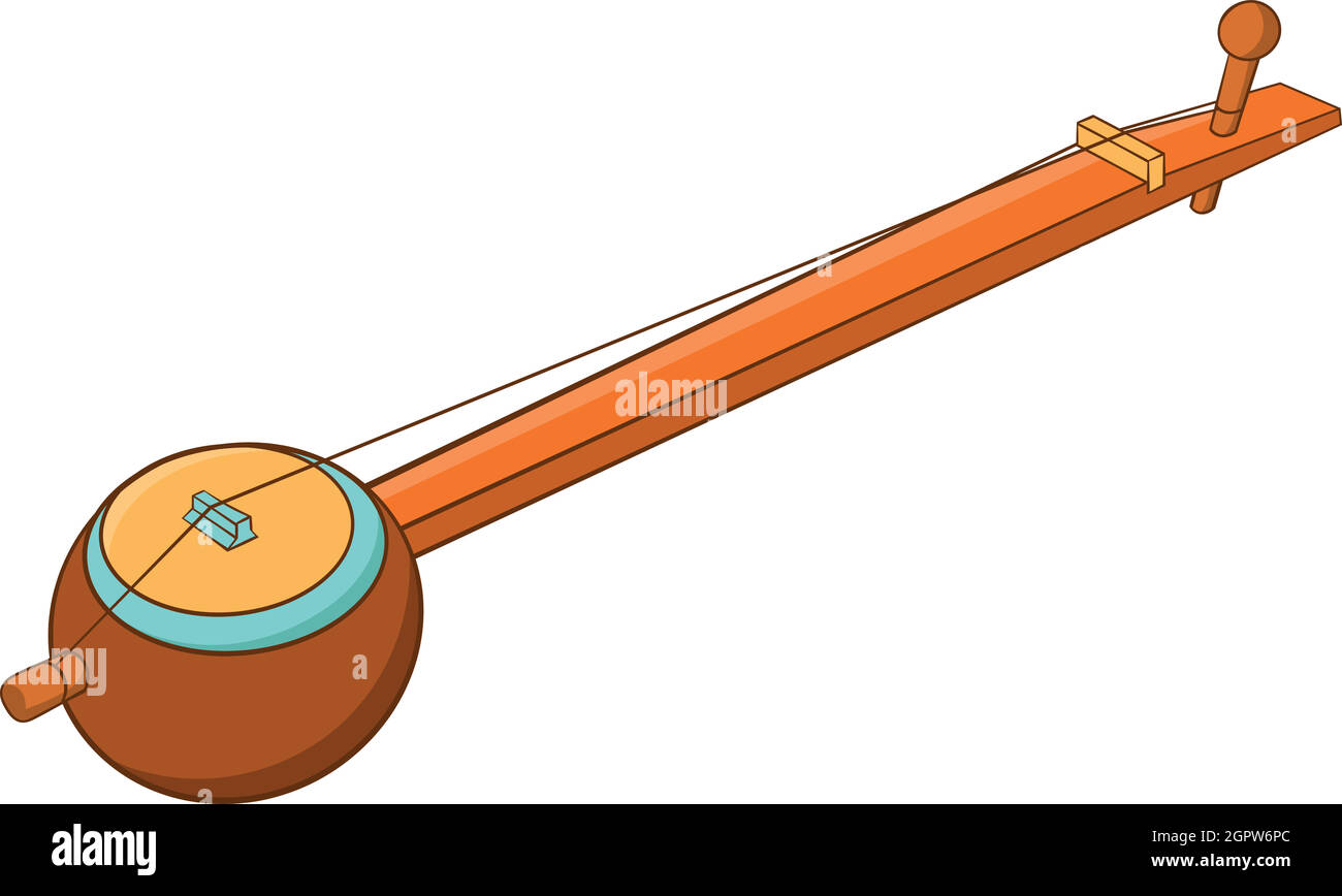 Traditionelle eine Saite indische Ektara Symbol Stock Vektor