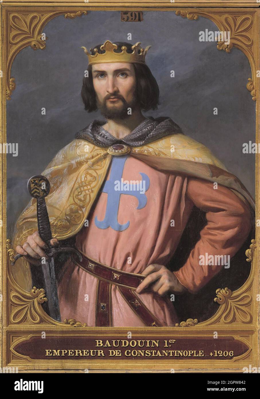 Baldwin I. von Konstantinopel (1171-1205), 1845. Gefunden in der Sammlung der Mus&#xe9;e de l'Histoire de France, CH&#xe2;teau de Versailles. Stockfoto