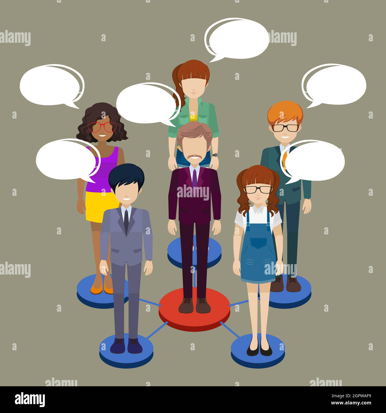 Ein Netzwerk von Menschen Stock Vektor