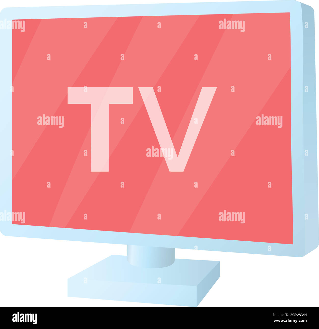 TV-Bildschirm-Symbol im Cartoon-Stil Stock Vektor