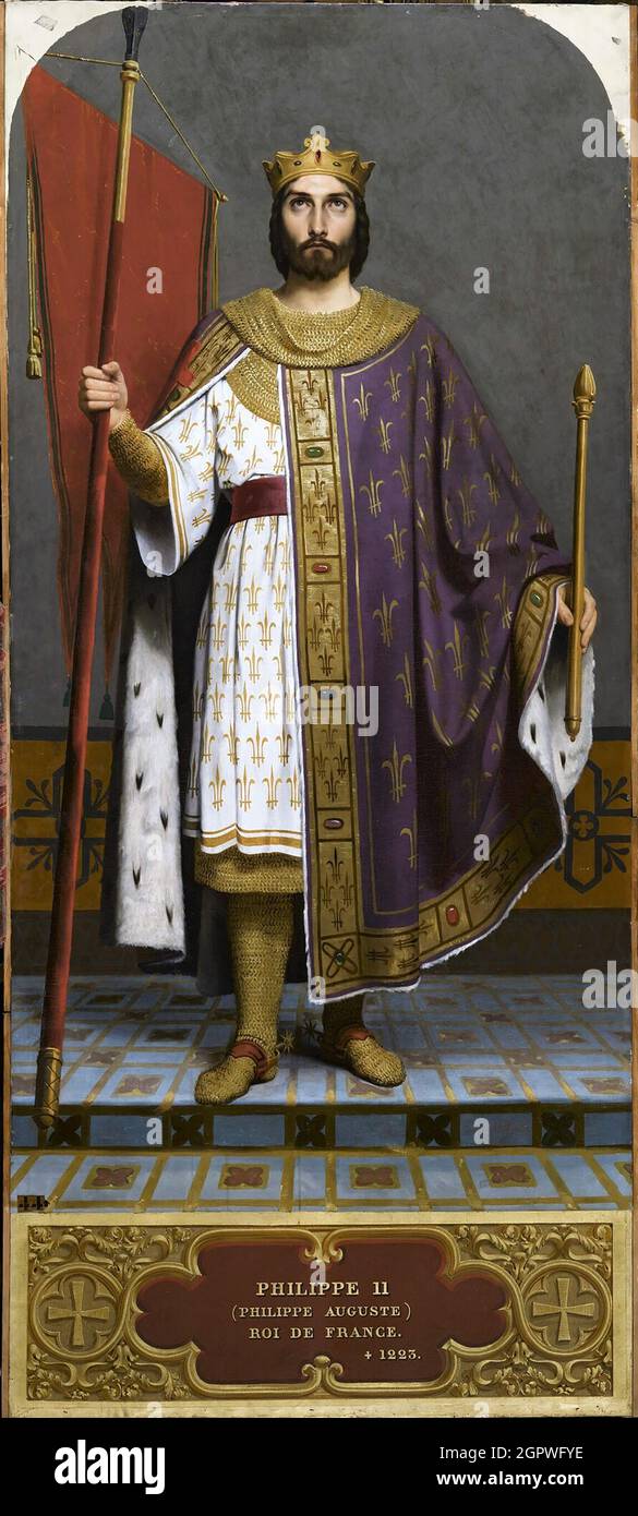 König Philipp II. Von Frankreich (11651223), 1840er Jahre. Gefunden in der Sammlung der Musée