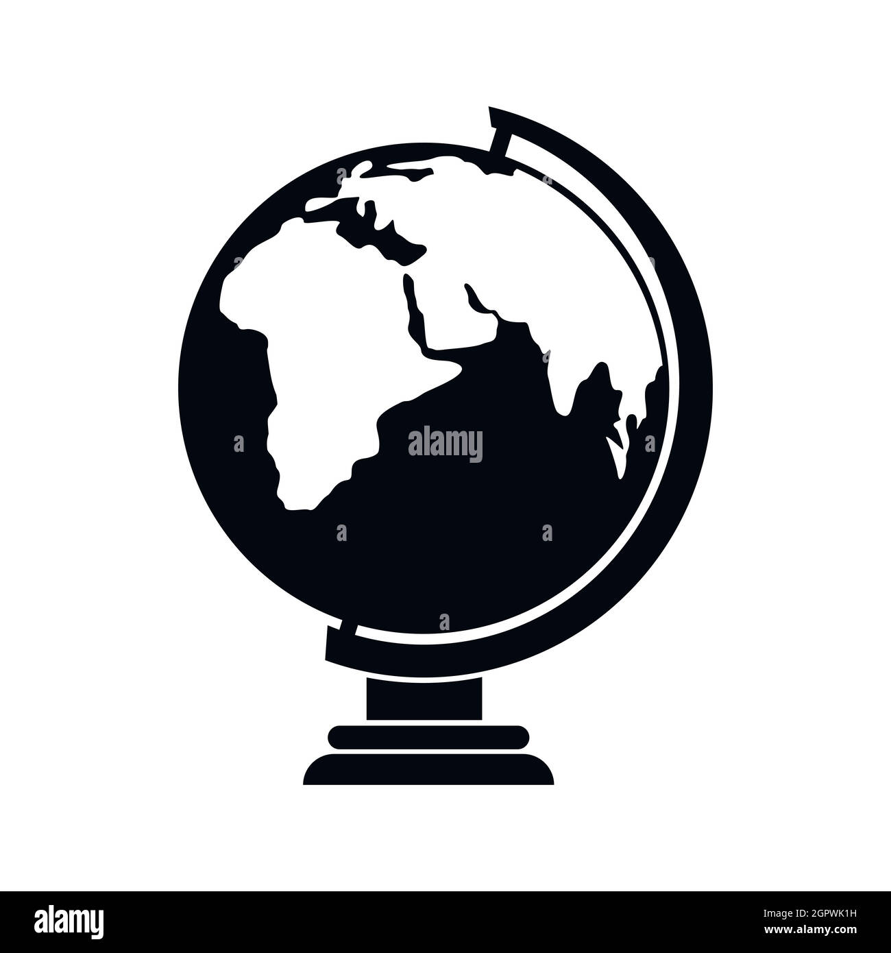 Globus-Symbol, einfachen Stil Stock Vektor