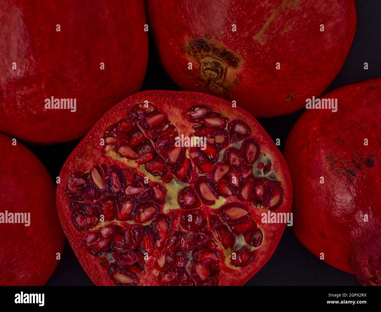 Granatapfel (Punica granatum), Stillleben der Früchte Stockfoto
