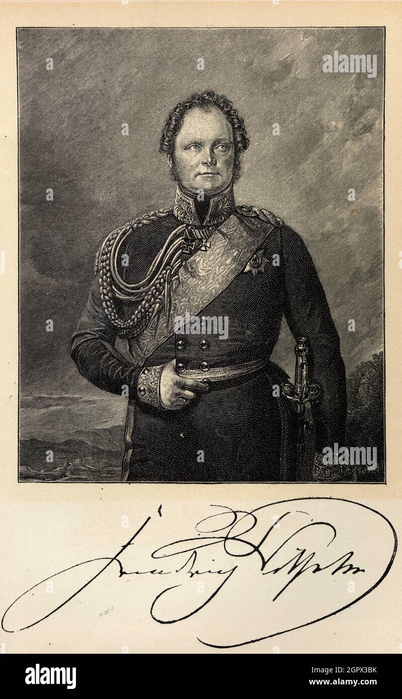 Porträt des Königs Friedrich Wilhelm IV. Von Preußen (1795-1861). Private Sammlung. Stockfoto