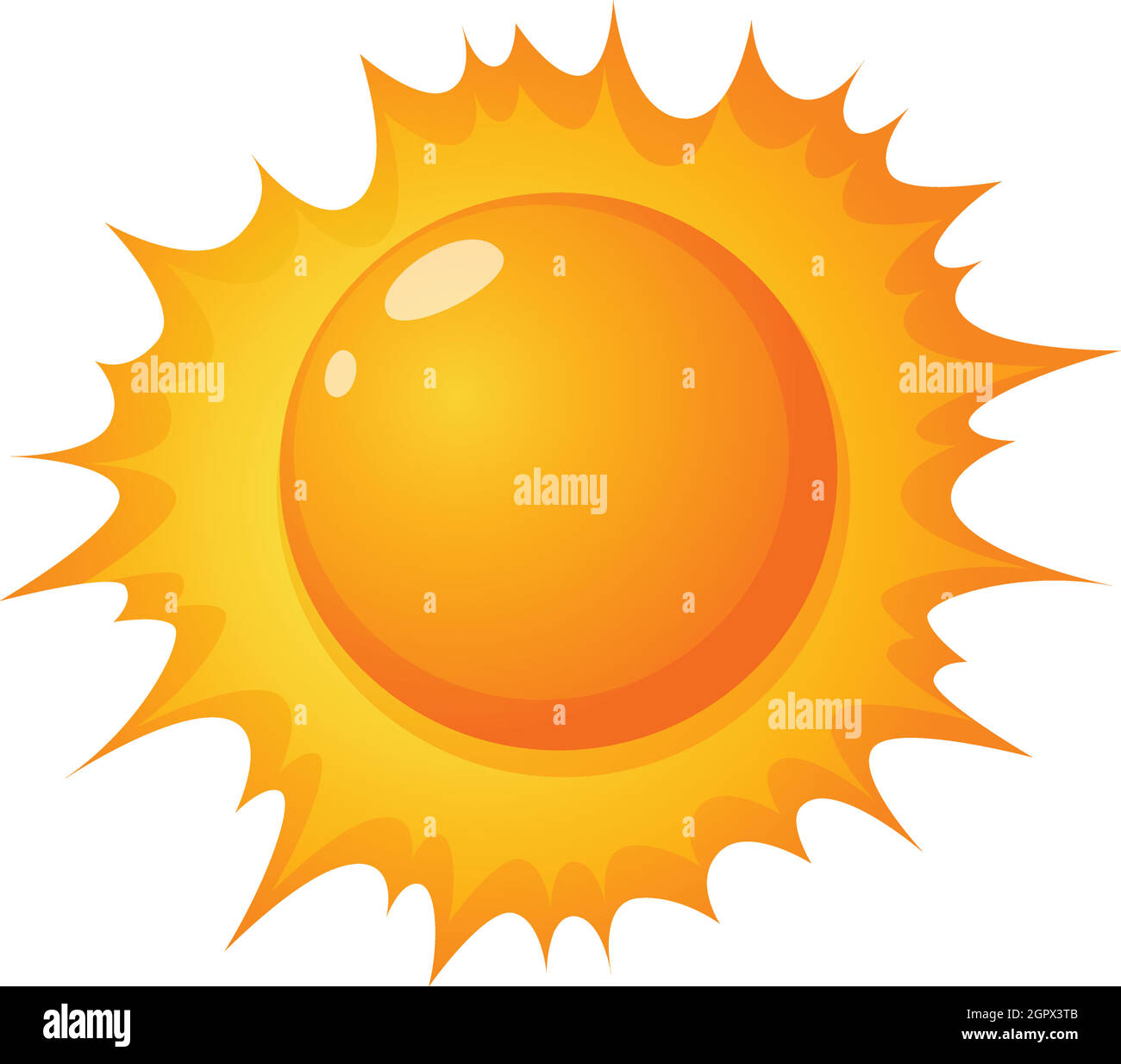Die heiße Sonne Stock Vektor