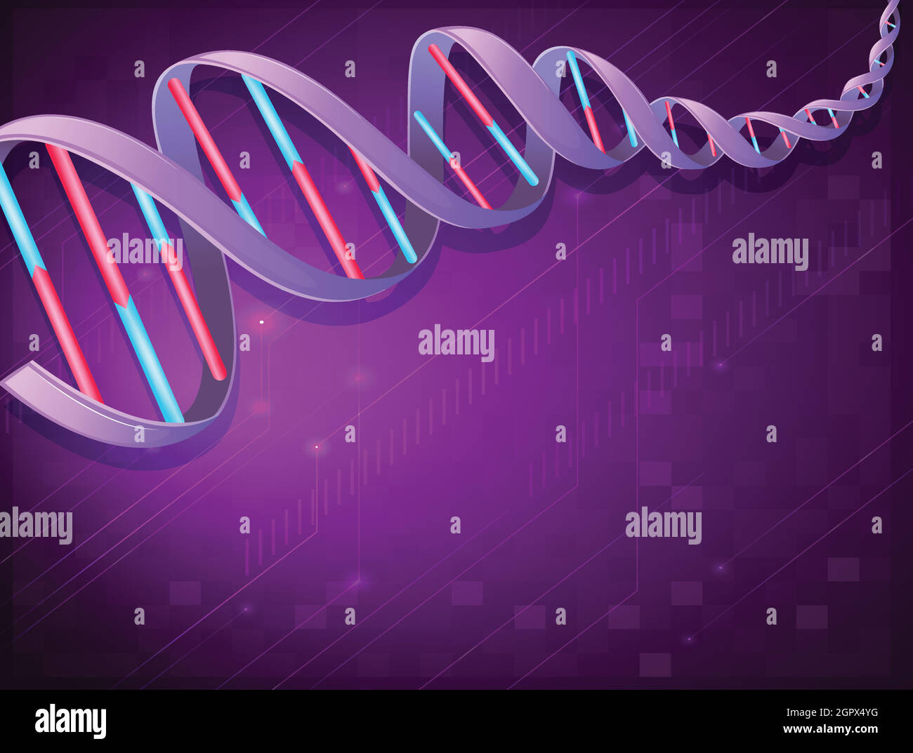 Ein Bild einer DNA Stock Vektor
