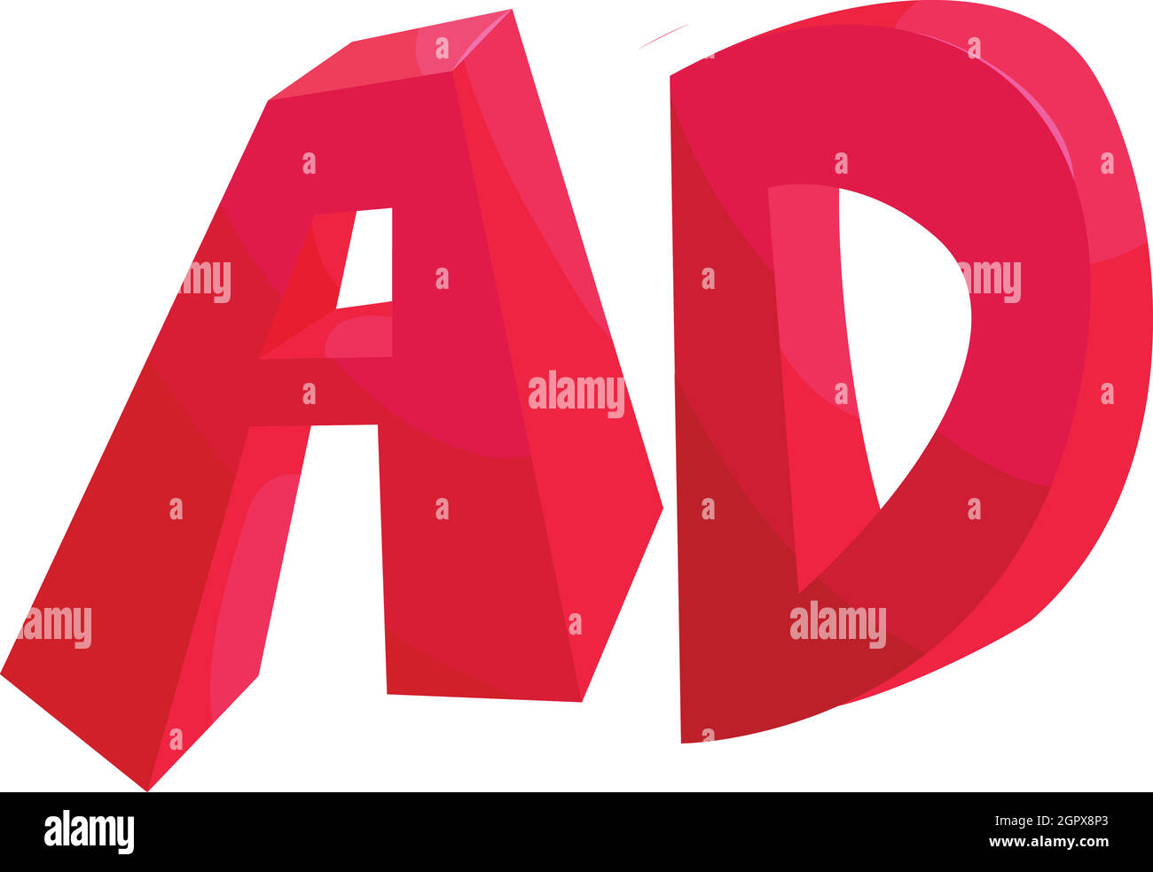 Briefe AD Symbol, Cartoon-Stil Stock Vektor