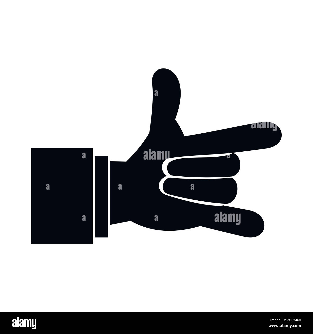 Ich liebe dich hand Zeichen Symbol, einfachen Stil Alamy