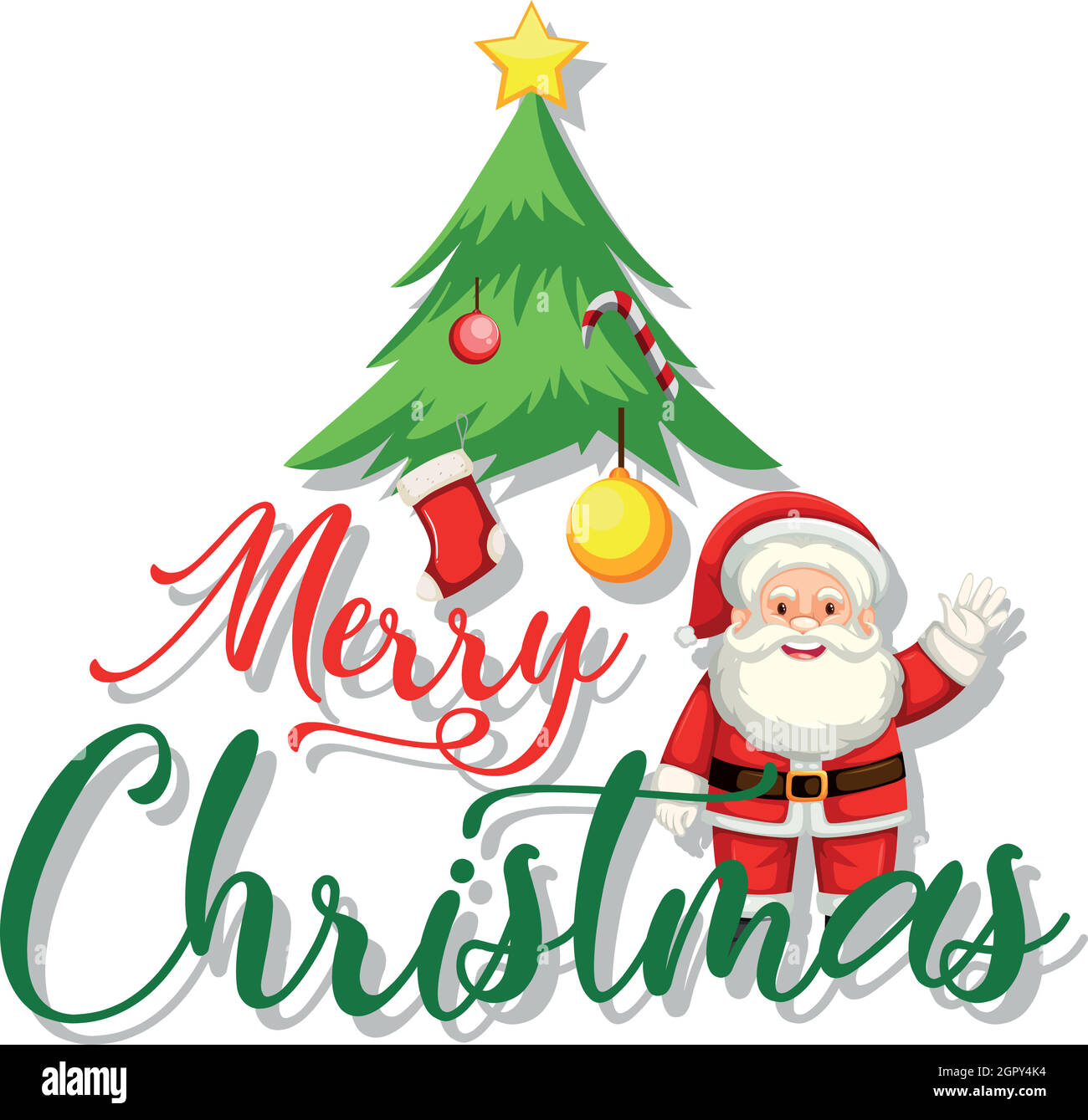 Ein fröhliches weihnachtssymbol Stock Vektor