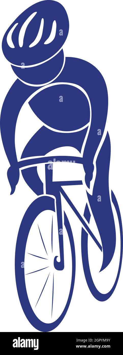 Fahrradsymbol in blauer Farbe Stock Vektor