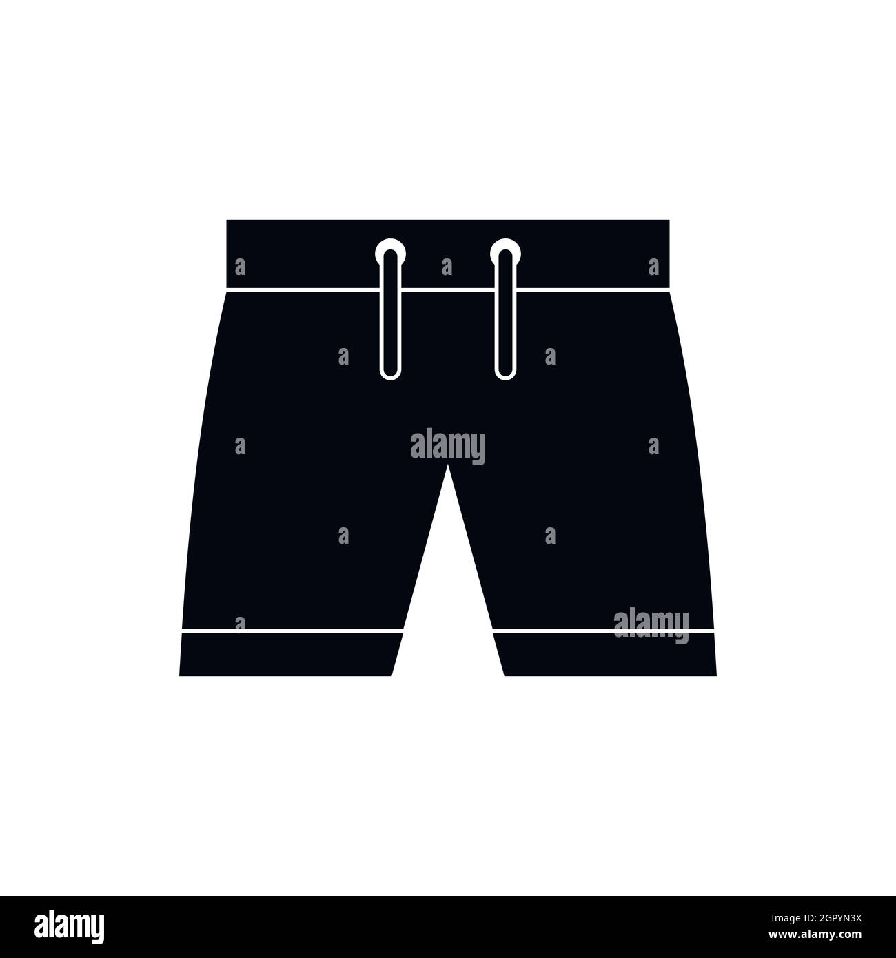 Herren Shorts Symbol, einfachen Stil Stock Vektor