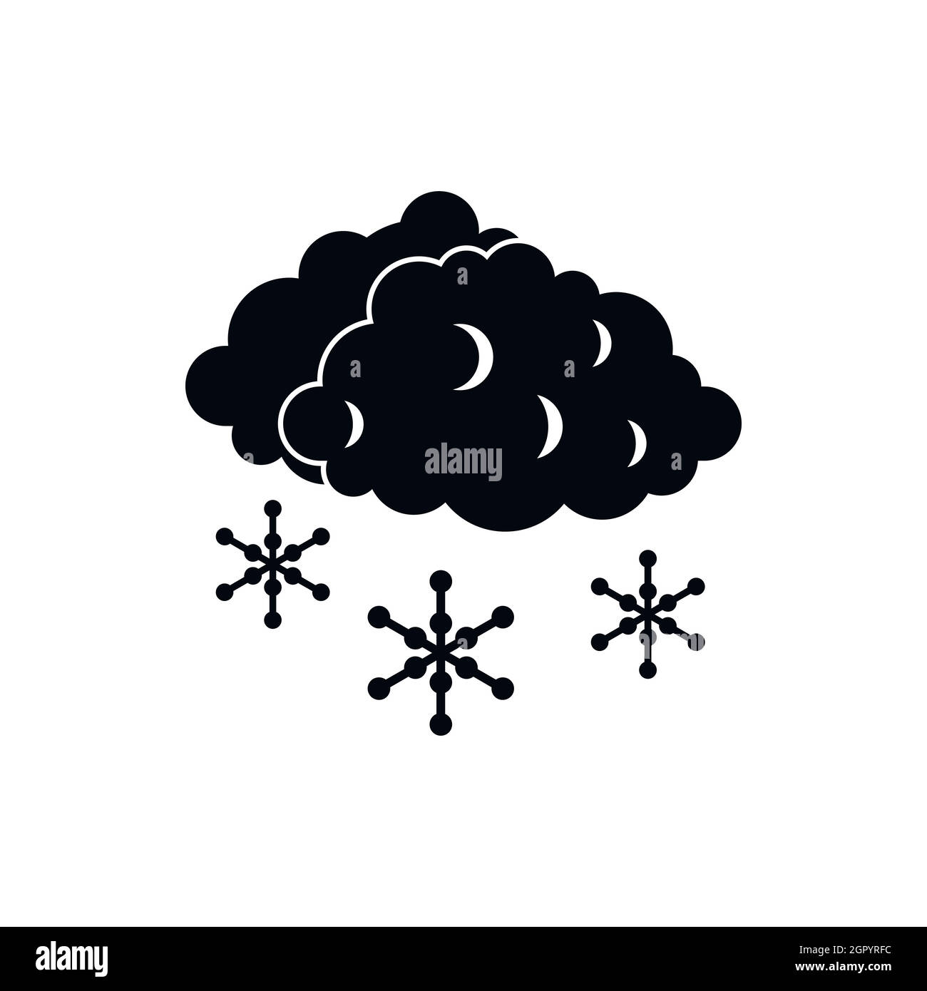 Wolken und Schnee-Symbol, einfachen Stil Stock Vektor