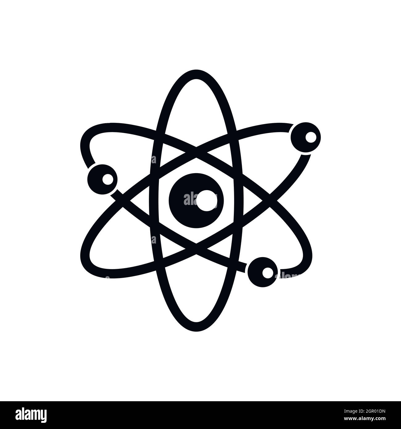 Moleküle des Atom-Symbol, einfachen Stil Stock Vektor