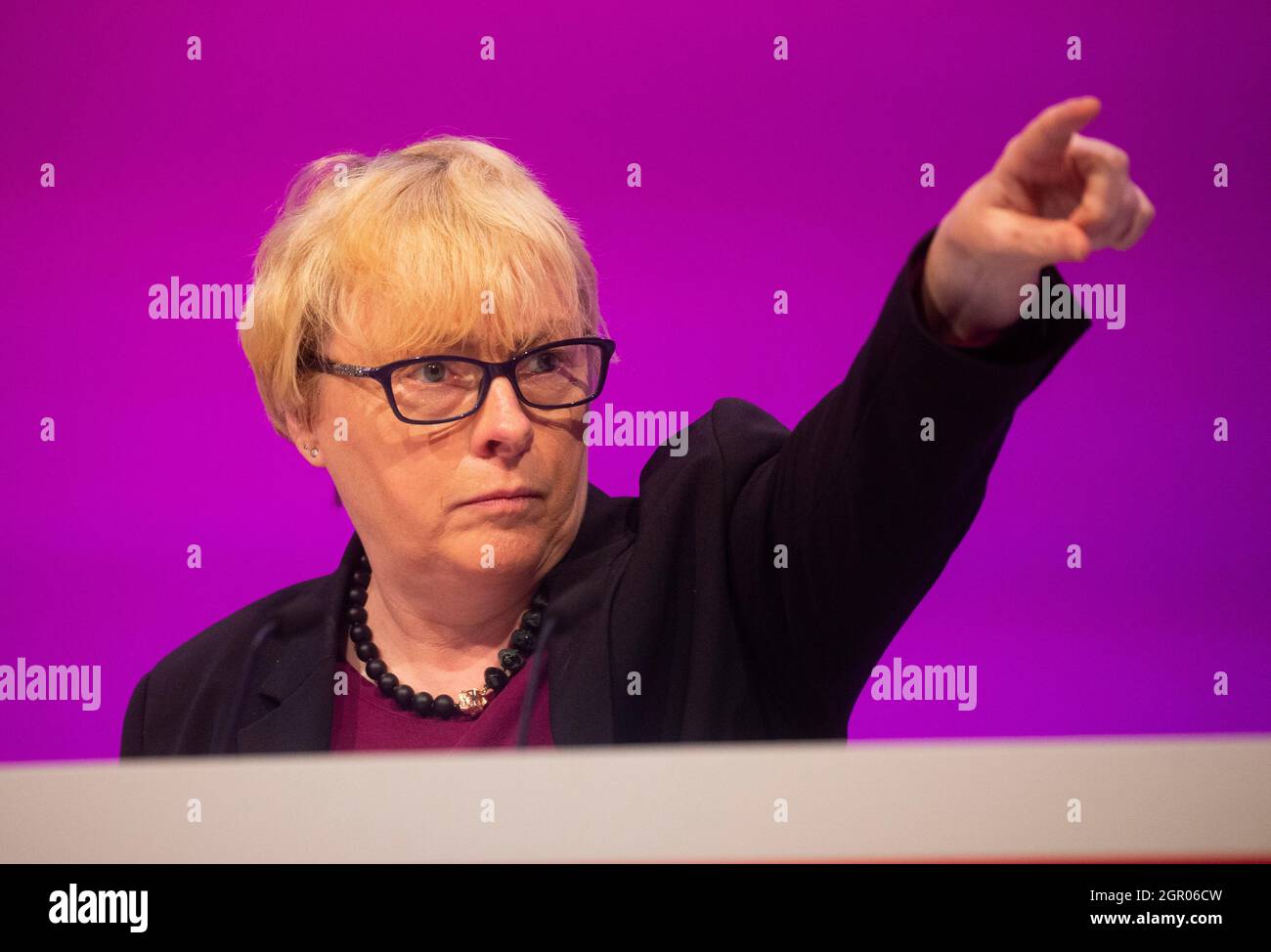 Angela Eagle, ehemalige Staatsministerin für Schatten, auf der Konferenz der Labour Party in Brighton. Stockfoto