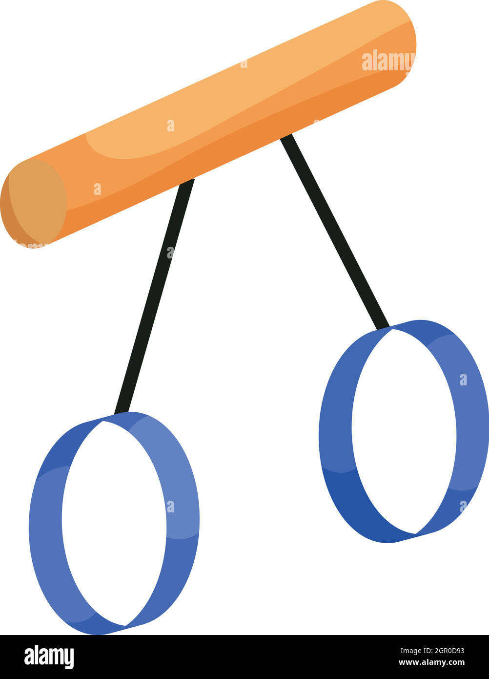 Ring-Bar-Symbol, Cartoon-Stil Stock Vektor