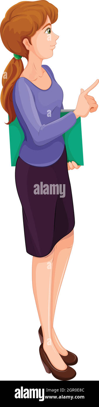 Eine Geschäftsfrau Stock Vektor