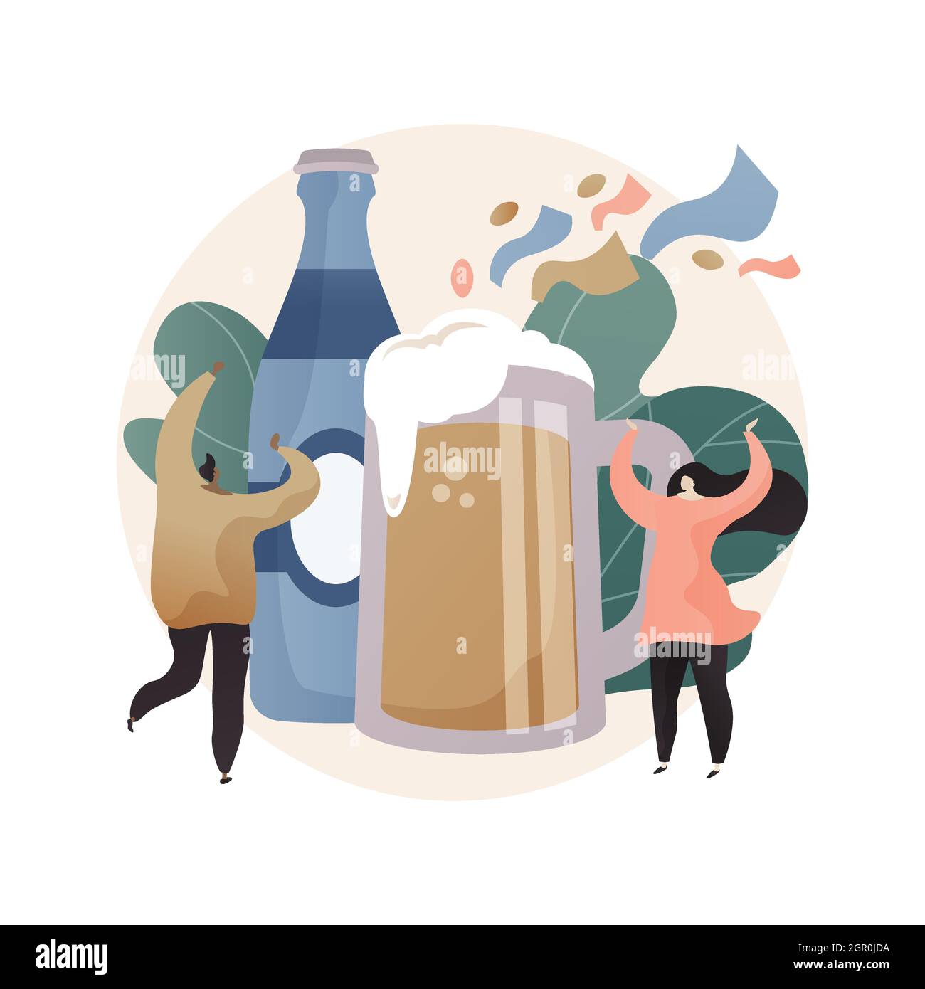 Bier fest abstraktes Konzept Vektor Illustration. Stock Vektor