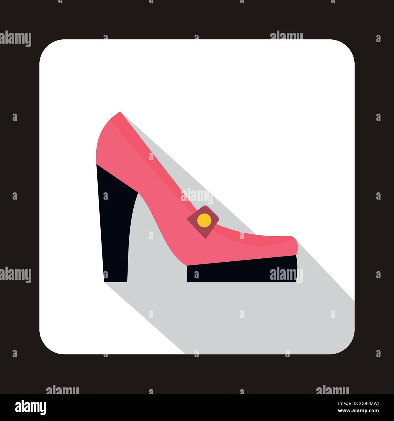 Rosa Schuhe Symbol, flachen Stil Stock Vektor