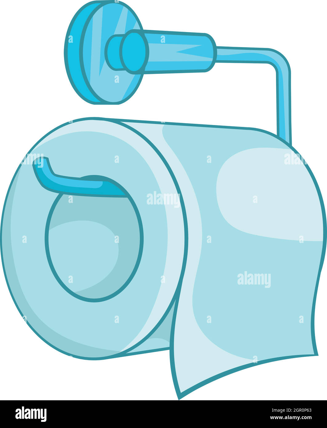 WC-Papier-Symbol im Cartoon-Stil Stock Vektor
