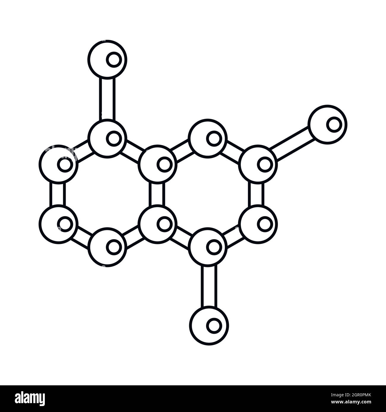 Kristallgitter-Symbol im Umriss-Stil Stock Vektor