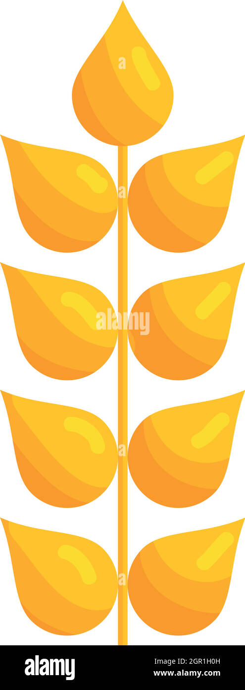 Der Stiel der Reifen Gerste Symbol, Cartoon-Stil Stock Vektor