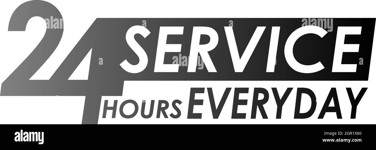 24 Stunden Symbol Logo Vektor Illustration Design Stock Vektor