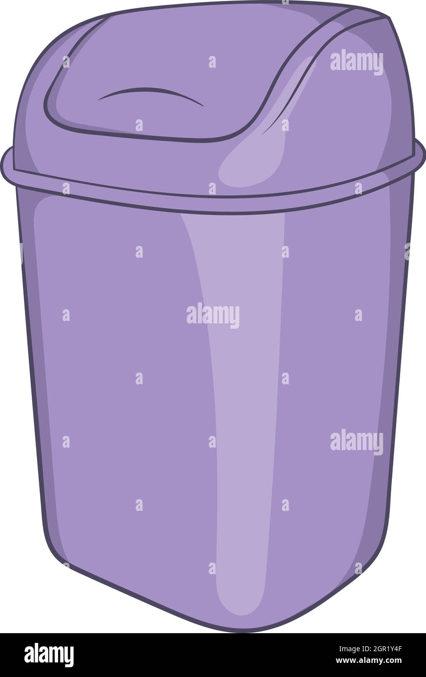 WC-Papierkorb-Symbol, Cartoon-Stil Stock Vektor