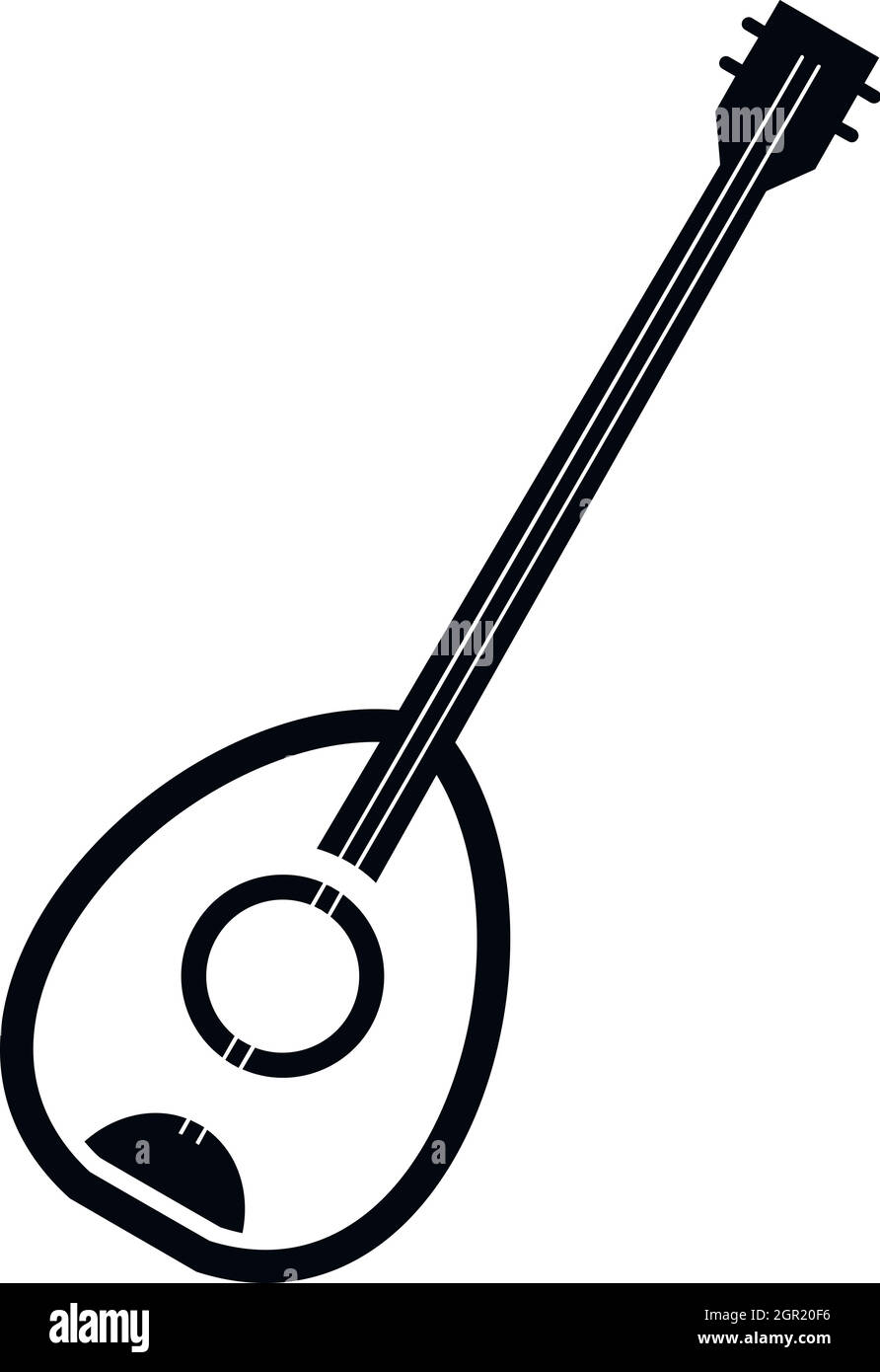 Saz türkische Musik Instrument Symbol, einfachen Stil Stock Vektor