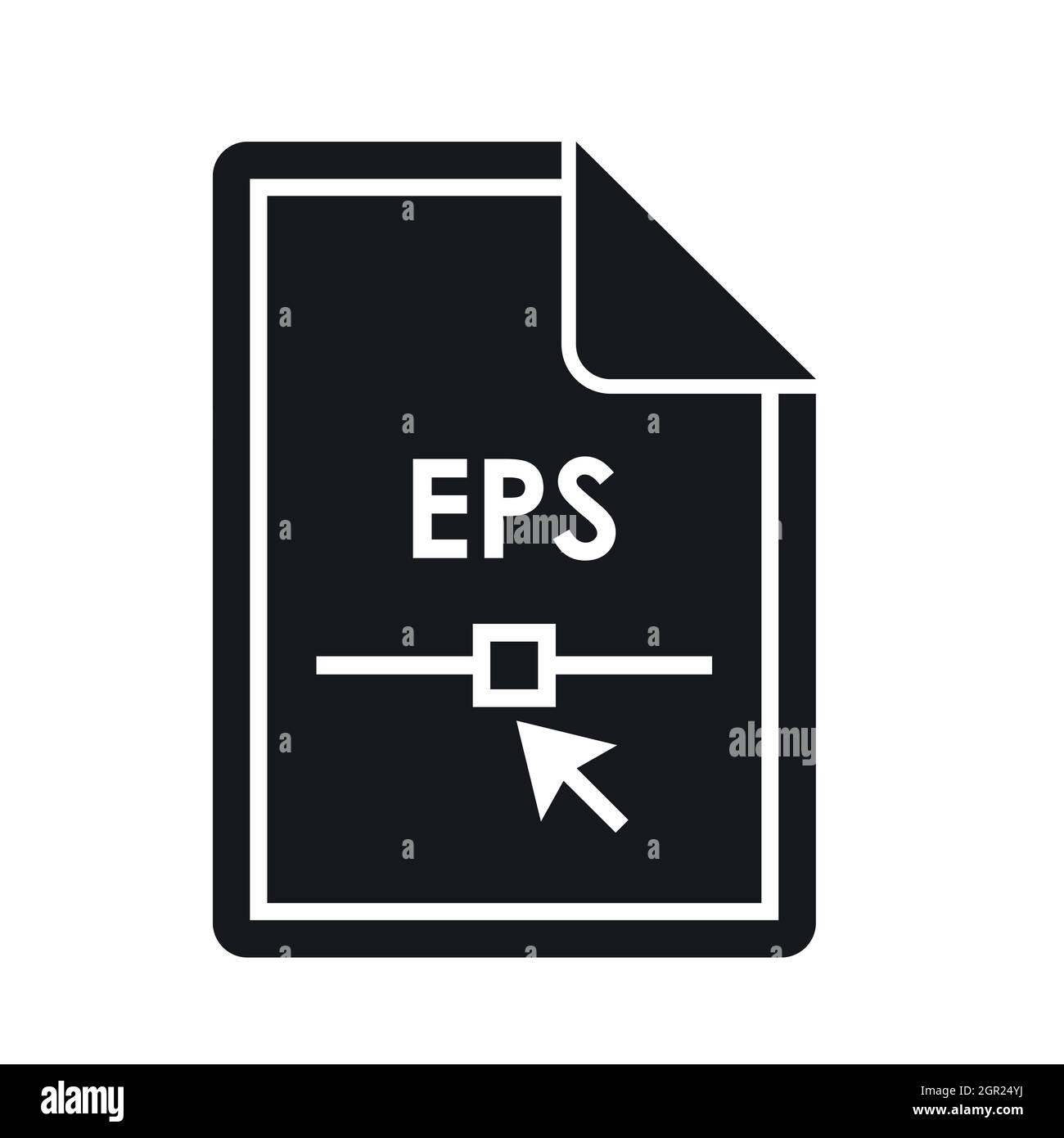 EPS Dateisymbol, einfachen Stil Stock Vektor