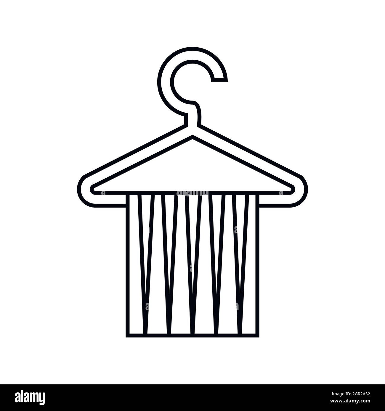 Handtuch-Rack-Symbol, Umriss-Stil Stock Vektor