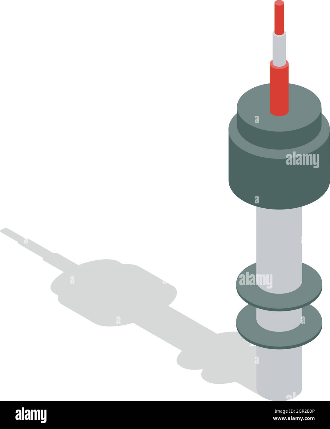 Namsan Tower in Seoul Symbol, isometrischen 3d Stil Stock Vektor