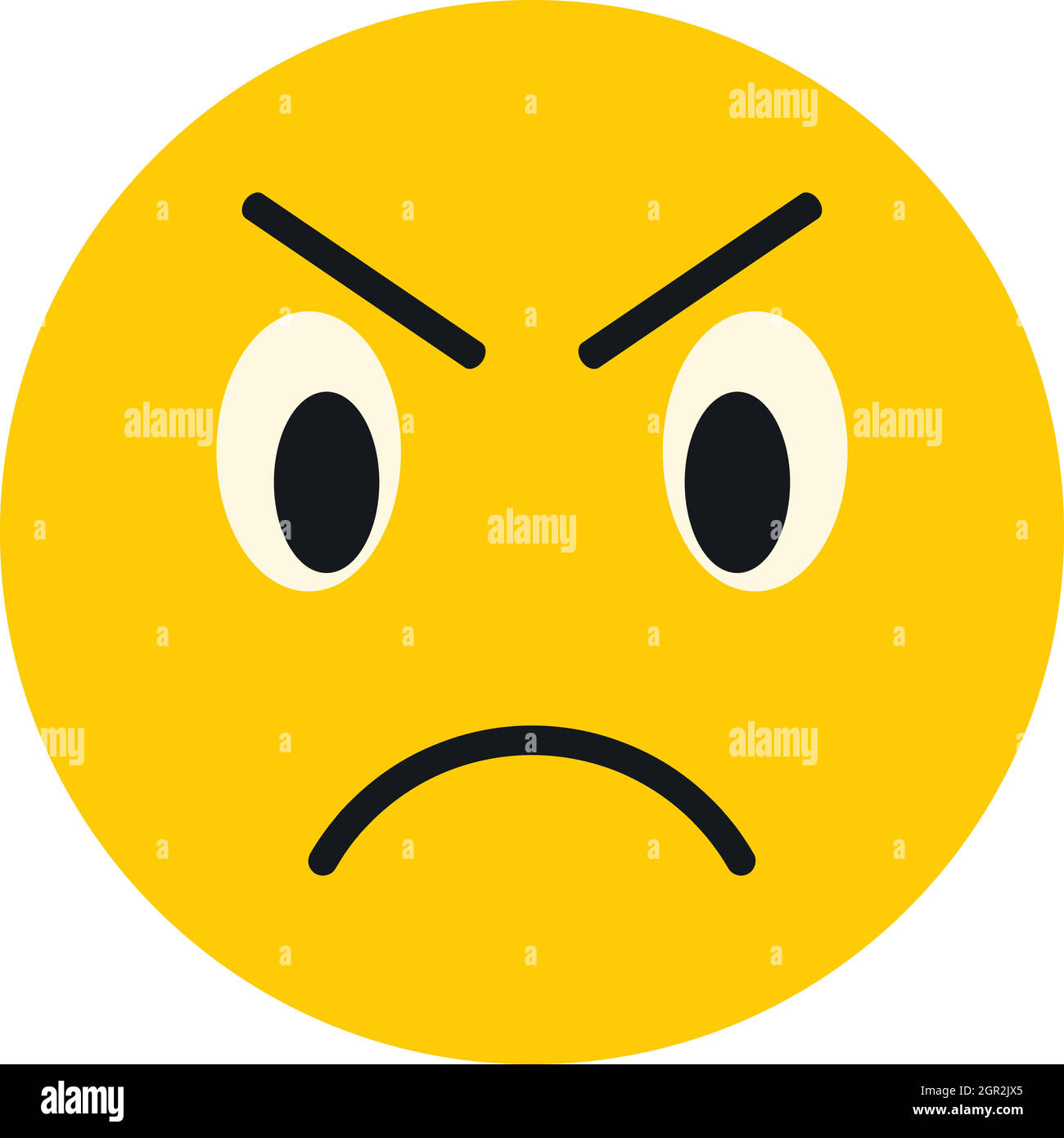 Böser Smiley-Symbol, flachen Stil Stock Vektor